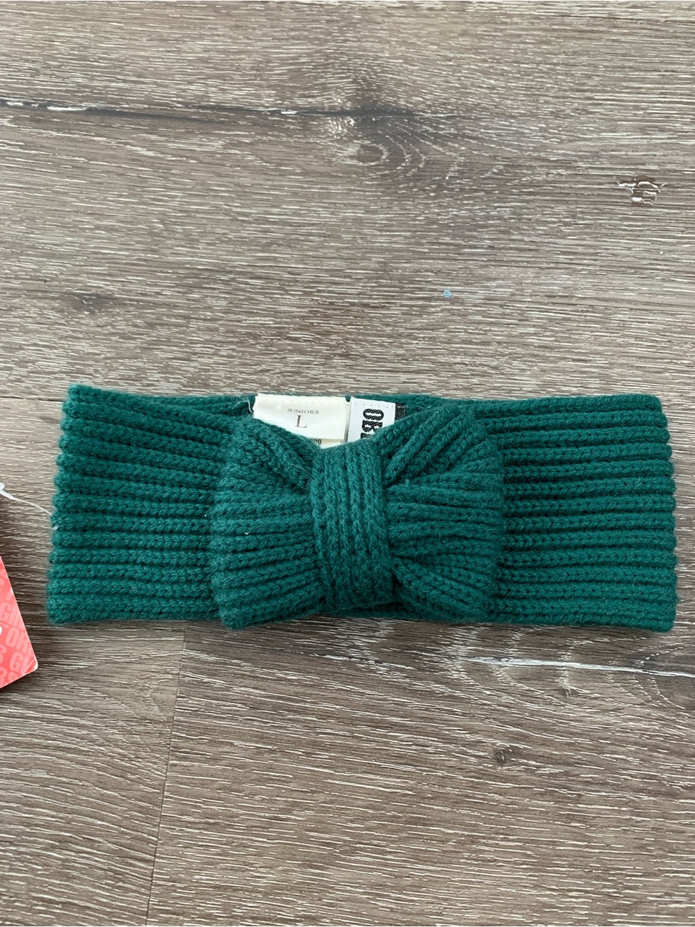 Obermeyer Forest Green Ribbed Bow Headband for Kids